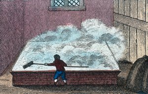 Steinsalz: Salzraffination, Northwich, Cheshire, England, 19. Jahrhundert von Unbekannt