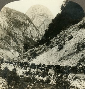 Rocky Jordalsnut 3620 ft. von der Straße mit Touristenkarren, Norwegen, um 1905