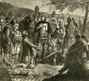 Rudolf von Habsburg erhält Nachricht von seiner Wahl zum Herrscher von Deutschland 1273, 1890