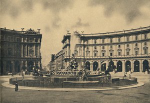 Rom - Esedra-Platz und der Naiaden-Brunnen, 1910 von Unbekannt
