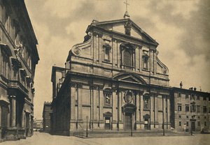 Fassade der Kirche des Gesù, von Giacomo della Porta, 1910 von Unbekannt