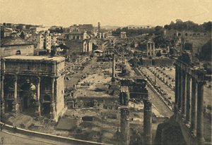 Rom - Gesamtansicht des Forum Romanum, 1910