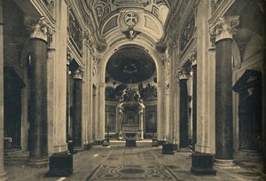 Rom - Innenraum der Basilika Santa Croce in Gerusalemme, 1910 von Unbekannt