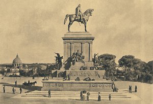Roma - Janiculum-Hügel - Denkmal für Garibaldi, von Emilio Gallori, 1895, 1910