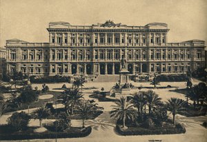 Roma - Prati di Castello. Neue Gerichtshöfe von Calderini und Statue von Cavour, 1910 von Unbekannt