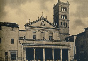 Rom - St. Caecilias Kirche Tempel von Bramante in den Kreuzgängen von S. Pietro in Montorio auf dem Ja von Unbekannt