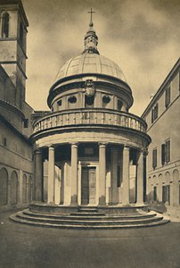 Roma - Tempel von Bramante im Kreuzgang von S. Pietro in Montorio auf dem Janiculum-Hügel, 1910
