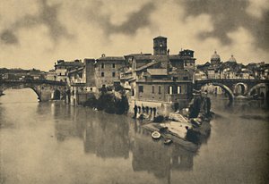 Rom - Tiberinsel und die antiken Brücken Caestius und Fabritius, 1910 von Unbekannt