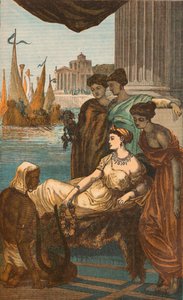 Römische Dame und Sklaven, ca. 1910 von Unbekannt
