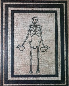 Römisches Mosaik eines Skeletts, 1. Jahrhundert von Unbekannt