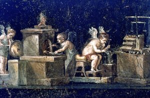 Römisches Wandgemälde, Haus der Vettii Pompeji, Italien von Unbekannt