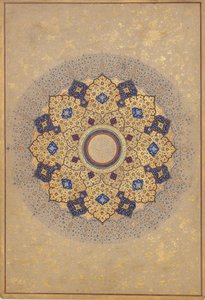 Rosette mit den Namen und Titeln von Shah Jahan, Folio aus dem Shah Jahan Album von Unbekannt