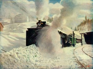 Rotary-Schneepflug in Blue Canyon, Kalifornien Southern Pacific Railway von Unbekannt