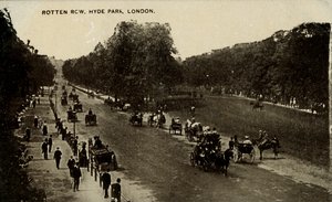 Rotten Row, Hyde Park, London, spätes 19. - frühes 20. Jahrhundert