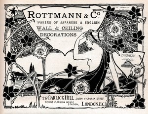 Rottmann & Co., Hersteller von japanischen und englischen Wand- und Deckendekorationen, 1897 von Unbekannt