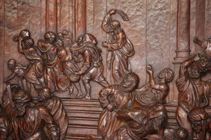 Königliche Basilika von San Francisco el Grande. Jesus vertreibt die Händler aus dem Tempel, Madrid, Spanien von Unbekannt
