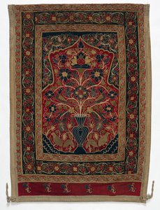 Königliches Rundzelt für Muhammad Shah, Wandpaneel mit einem Paneel B, 1834-1848 von Unbekannt