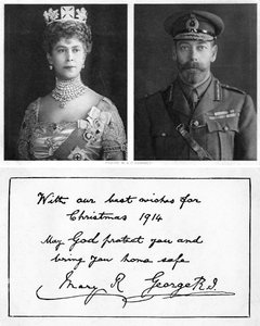 Königliche Weihnachtsgrußkarte an die britischen Truppen, 1914 von Unbekannt