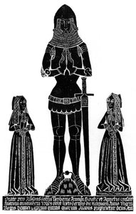 Abreibung eines mittelalterlichen gravierten Messings, ca. 1490, 1901 von Unbekannt
