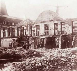 Ruinen, Löwen, Belgien, um 1914-1918