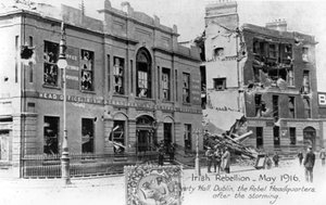 Ruinen des Rebellenhauptquartiers, anti-englischer irischer Aufstand, Dublin, Mai 1916 von Unbekannt
