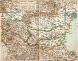 Rumänien, Bulgarien, Serbien und Montenegro, um 1906, 1907