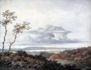 Landschaft und Wolkenstudie von Luke Howard, März 1849 von Unbekannt