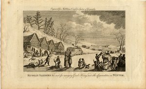 Russische Schlitten im Winter, 1750 von Unbekannt