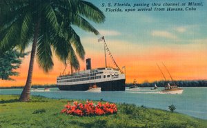 SS Florida, Miami, Florida, bei der Ankunft aus Havanna, Kuba, ca. 1931 von Unbekannt