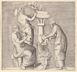 Opfer eines Schwans, veröffentlicht ca. 1599-1622 von Unbekannt