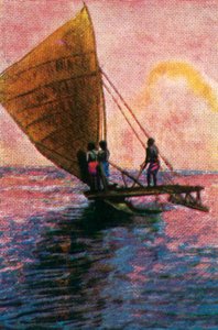 Segelboot, Fidschi, ca. 1928