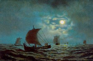 Segelboote bei Nacht, 20. Jahrhundert von Unbekannt