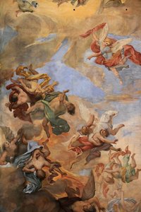 Deckenfresko der Basilika Saint Ambrose & Saint Charles, Rom, Italien