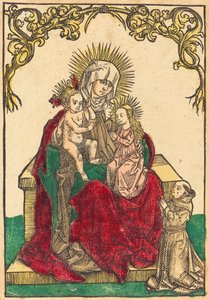 Heilige Anna, die Madonna und das Kind und ein Franziskanermönch von Unbekannt