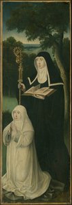 Heilige Gertrud von Nivelles und eine Augustiner-Chorfrau, 1525-1550 von Unbekannt