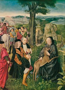 Heiliger Ägidius und der Hirsch, um 1500