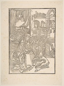 Heiliger Hieronymus zieht einen Dorn aus dem Fuß des Löwen, Lyon, 1508 Kopie von Unbekannt