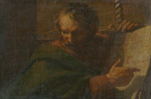 Der heilige Paulus liest aus einem Buch