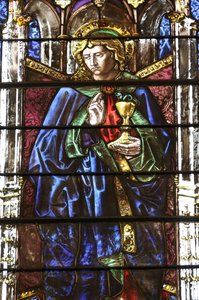Kathedrale Saint Pierre. Glasfenster. Heiliger Johannes. Genf, Schweiz von Unbekannt