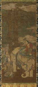 Sakyamuni auf einem Elefanten, 16.-17. Jahrhundert
