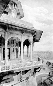 Samman Burj Balkon im Agra Fort, 20. Jahrhundert von Unbekannt