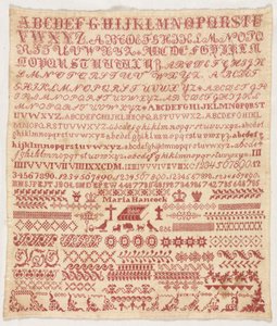 Stickmustertuch, 1800er Jahre