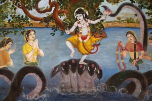 Sandipani Muni Schule für bedürftige Mädchen, betrieben von Food for Life Vrindavan. Leben des Gottes Krishna. Indien von Unbekannt