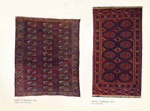 Saryk-Turkmenen-Teppich, frühes 18. Jahrhundert und Salor-Turkmenen-Teppich, 18. Jahrhundert