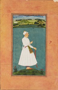 Sawai Jai Singh steht in einer Landschaft, ca. 1730 von Unbekannt