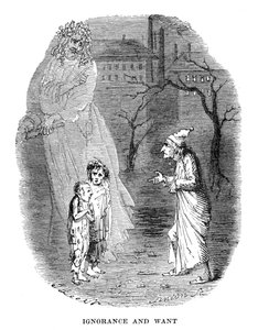 Szene aus Ein Weihnachtslied von Charles Dickens, 1843 von Unbekannt