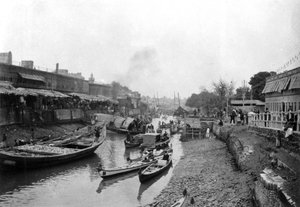Szene von Whitely Bridge, Ashar, Irak, 1917-1919