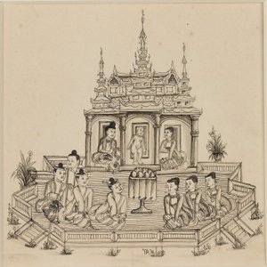 Szene aus dem Vessantara Jataka von Unbekannt