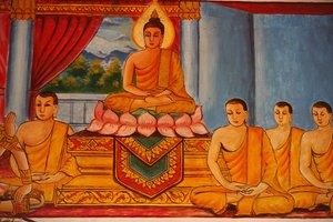Szene aus dem Leben Buddhas, Vientiane, Laos