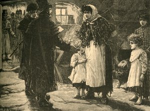 Szene in Irland: Besuch des Zehntners, frühe 1830er Jahre, ca. 1890